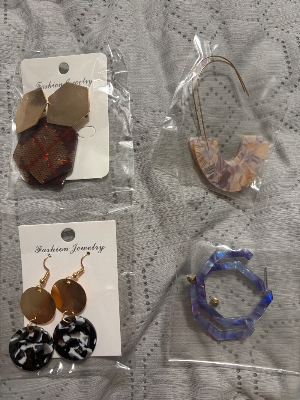 Fashion Jewelry Hoop & Assorted Accent Earring Set
